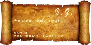 Verebes Gyöngyi névjegykártya